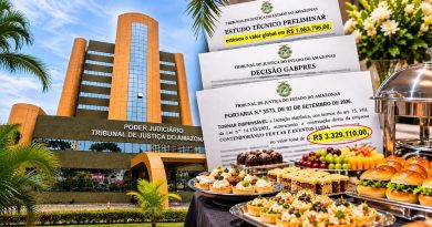 TJAM fecha contrato de R$ 3,3 milhões para buffet e coquetéis sem licitação TJAM fecha contrato de R$ 3,3 milhões para buffet e coquetéis sem licitação