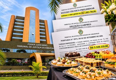 TJAM fecha contrato de R$ 3,3 milhões para buffet e coquetéis sem licitação TJAM fecha contrato de R$ 3,3 milhões para buffet e coquetéis sem licitação