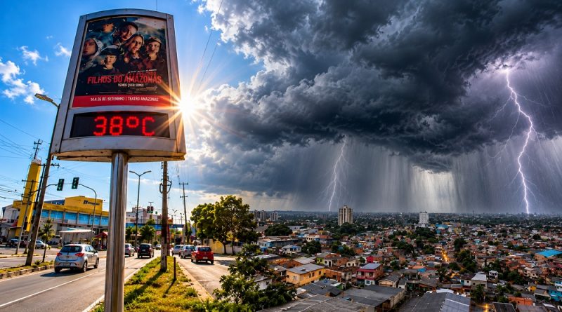 Manaus terá chuva, fumaça e sensação térmica de até 38 °C nesta segunda (19)
