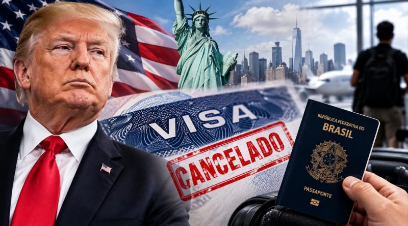 EUA revogam mais de 300 mil vistos durante governo Trump e alertam brasileiros