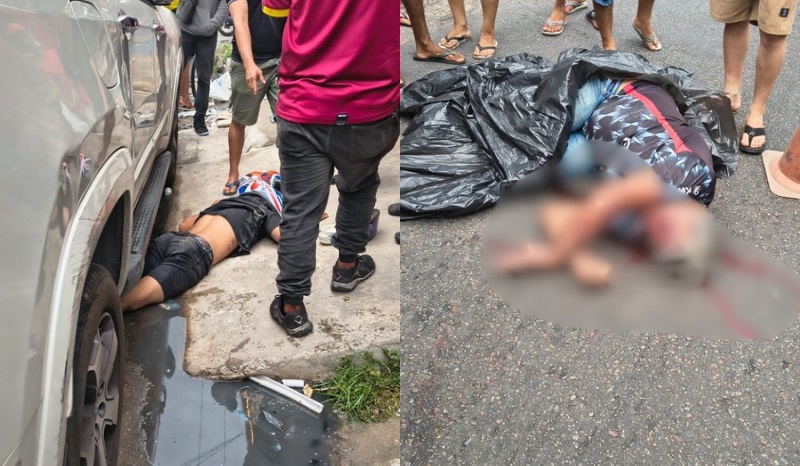 Entenda: Motociclista atropela idoso na avenida Cosme Ferreira e acaba embaixo de caminhonete