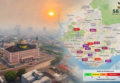 Manaus amanhece com poluição atmosférica elevada e qualidade do ar péssima neste sábado (17) Manaus amanhece com poluição atmosférica elevada e qualidade do ar péssima neste sábado (17)