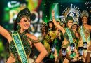Paolla Oliveira recebe coroa de rainha de bateria das mãos de IZA na Imperatriz Leopoldinense