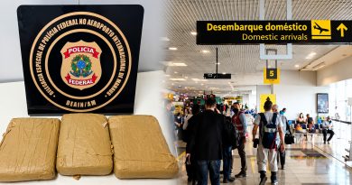 Passageira é presa com 3,4 kg de droga escondidos na perna no Aeroporto de Manaus